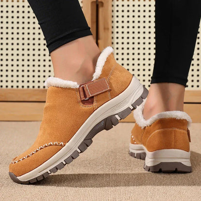 Unisex Plush Lined Slip-On Sneakers Winter