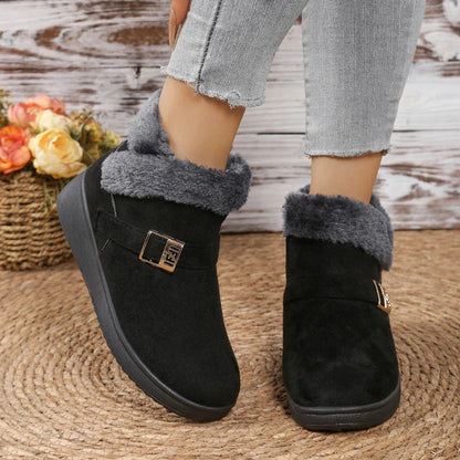 Everyday Winter Ankle Boots for Women with Cozy Fur