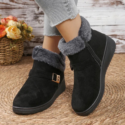 Everyday Winter Ankle Boots for Women with Cozy Fur