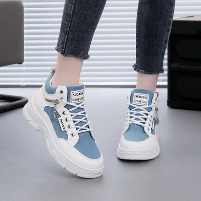 Women's High-Top Chunky Sole Sneakers Fashion