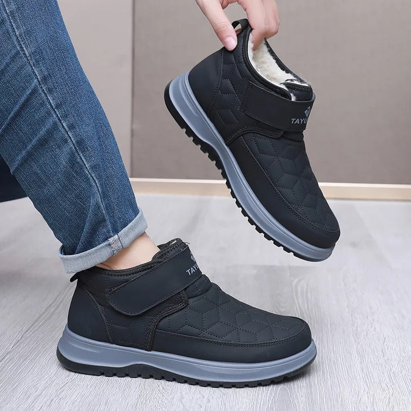 Waterproof Men’s Winter Sneakers with Warm Plush Lining