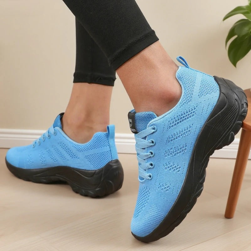 Breathable Mesh Sneakers with Thick Sole