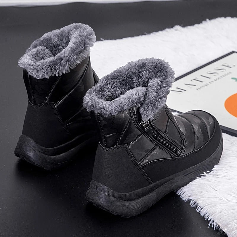 Ultra-Comfort Warm Lined Waterproof Winter Snow Boots - Plus Size