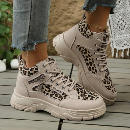 Women's High-Top Chunky Sole Sneakers Fashion