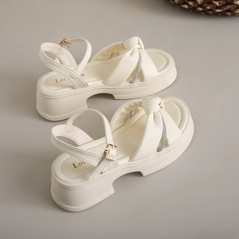 Women's Open Toe Sandals with Buckle Strap