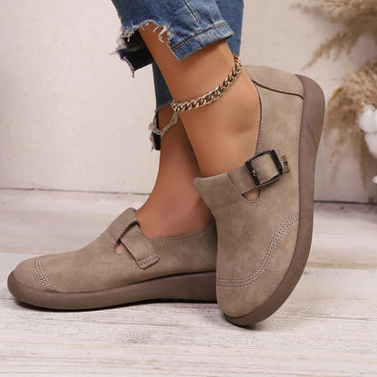 Women’s Casual Slip-On Buckle Shoes