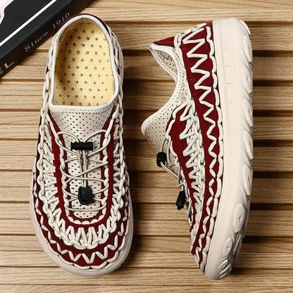 Women's Wide Toe Box Hand-Woven Slip-On Shoes