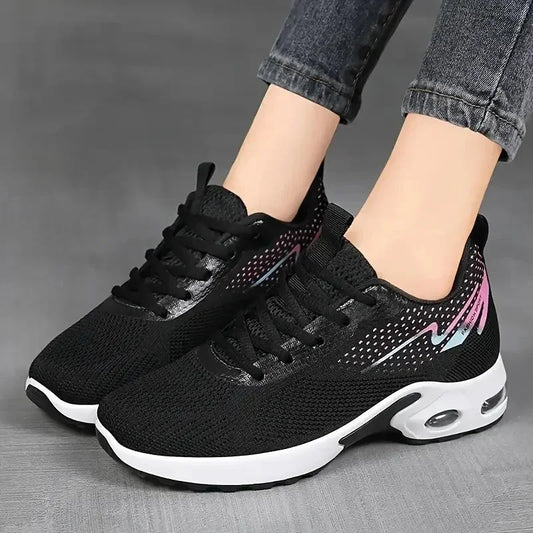Cushioned Comfort Women’s Sneakers with Air-Flow Mesh