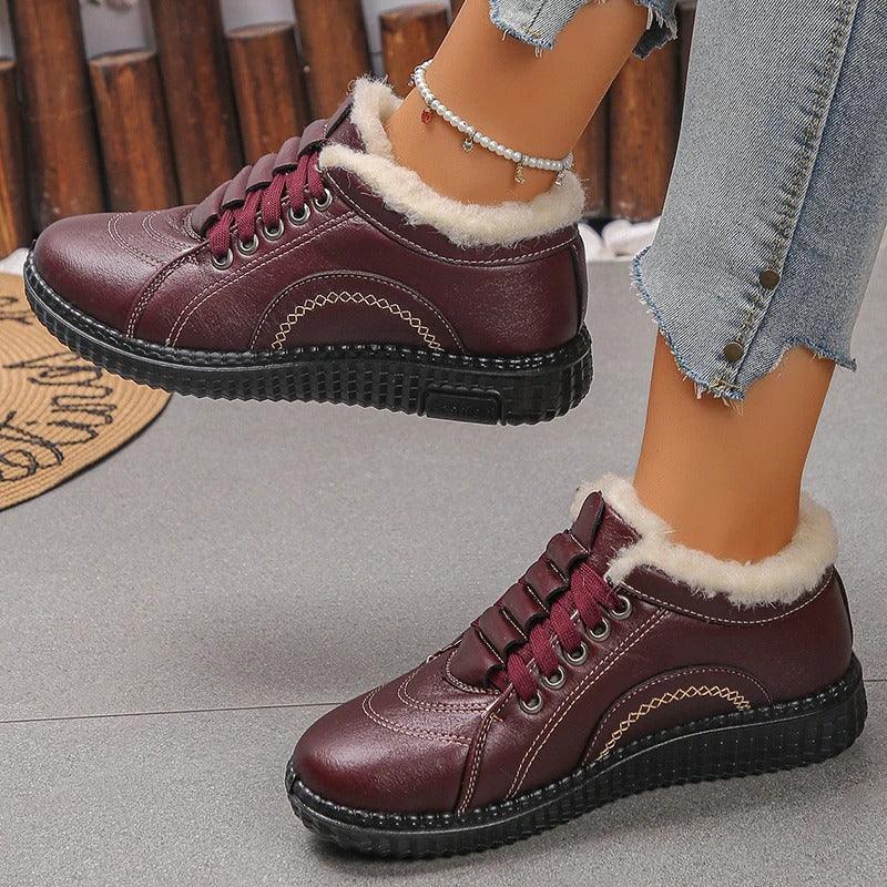 Women's Fur Lined Winter Sneakers Lightweight