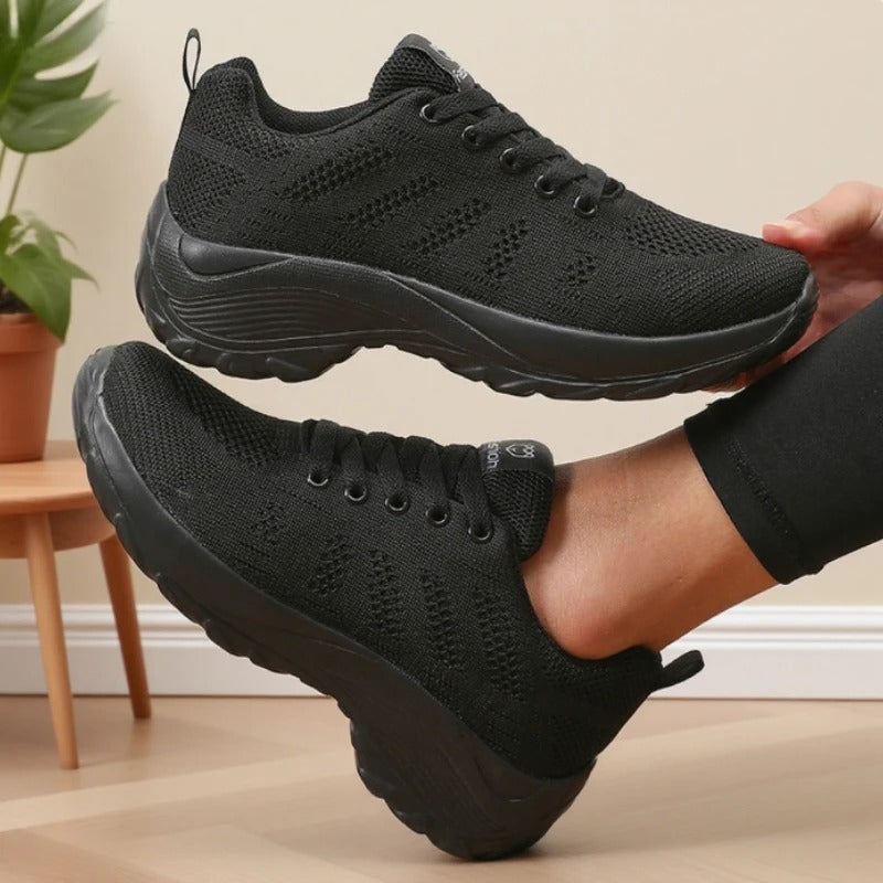 Breathable Mesh Sneakers with Thick Sole