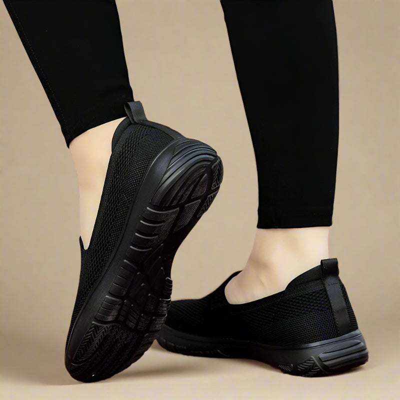 Ultra-Comfort Knit Slip-On Sneakers with Elastic Mesh Upper