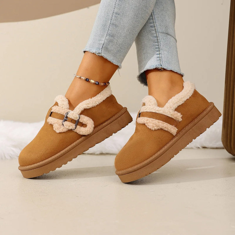 Round Toe Platform Ankle Boots