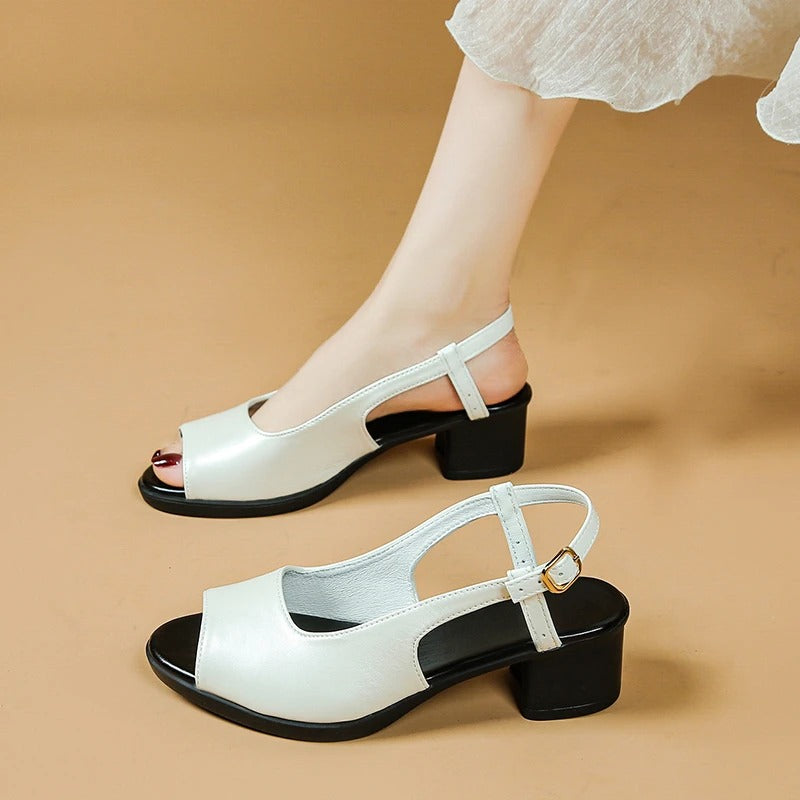 Medium Heel Comfort Slingback Sandals for Women