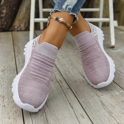 Women's Wide Toe Box Mesh Slip-On Sneakers