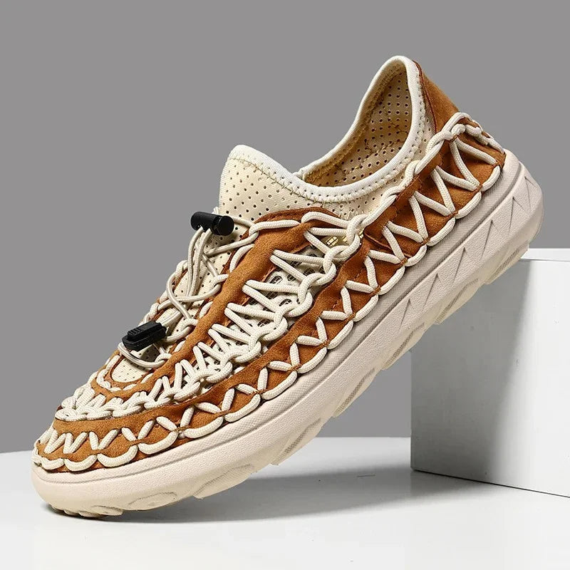 Women's Wide Toe Box Hand-Woven Slip-On Shoes