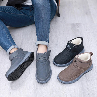 Waterproof Men’s Winter Sneakers with Warm Plush Lining