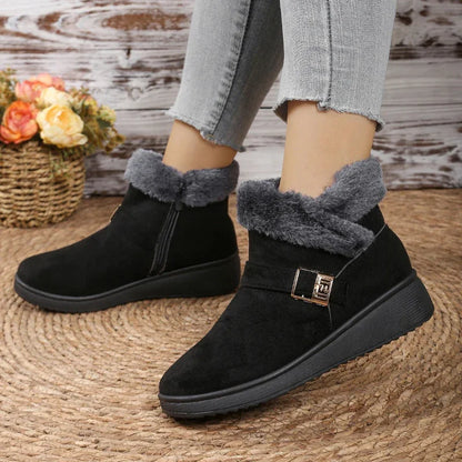 Everyday Winter Ankle Boots for Women with Cozy Fur