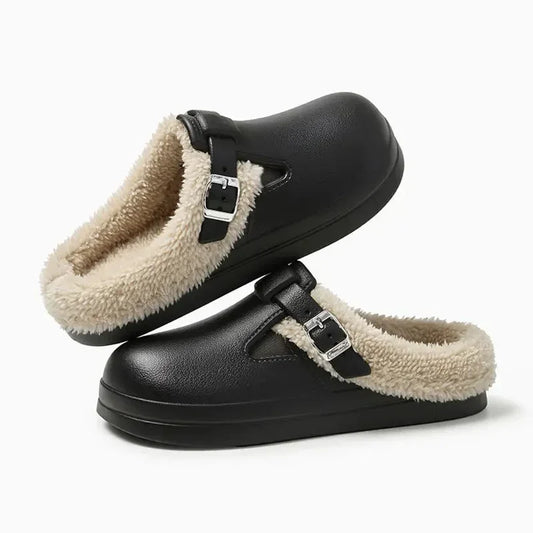 Waterproof Clogs Slippers with Plush Fur Lining