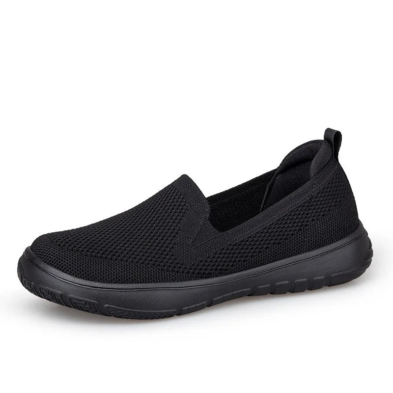 Ultra-Comfort Knit Slip-On Sneakers with Elastic Mesh Upper