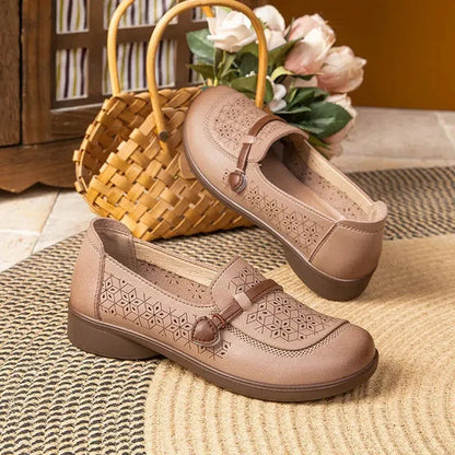 Women's Wide Toe Box Mary-Jane Perforated Loafers