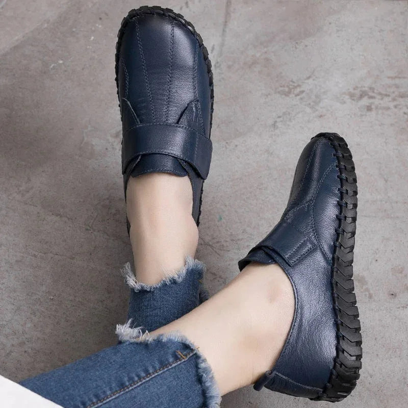 Women's Wide Toe Box Genuine Leather Loafers