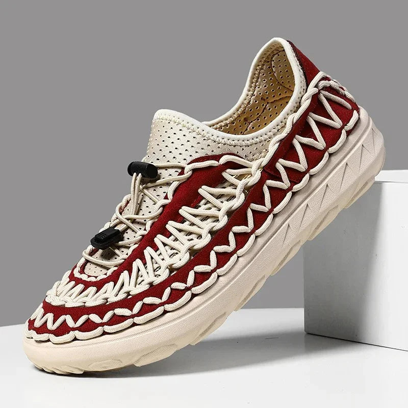 Women's Wide Toe Box Hand-Woven Slip-On Shoes