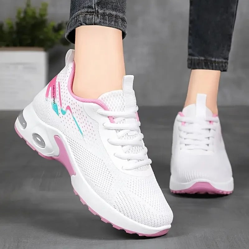 Cushioned Comfort Women’s Sneakers with Air-Flow Mesh
