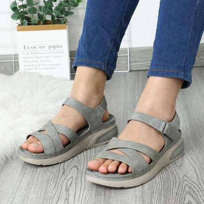 Women's Wedge Sandals with Velcro Strap