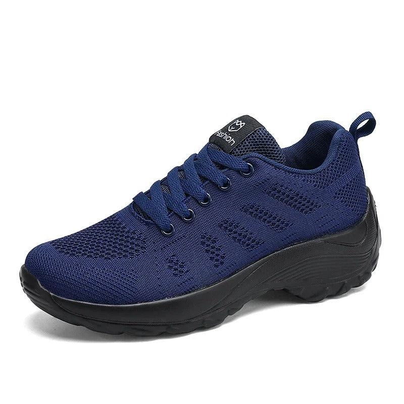 Breathable Mesh Sneakers with Thick Sole