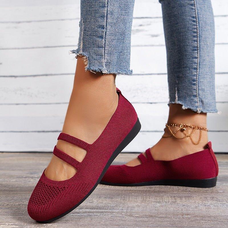 Mesh Ballet Flats for Women - Blissful Shoes