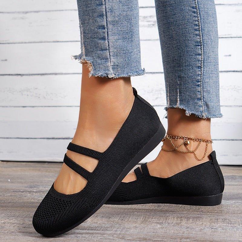 Mesh Ballet Flats for Women - Blissful Shoes