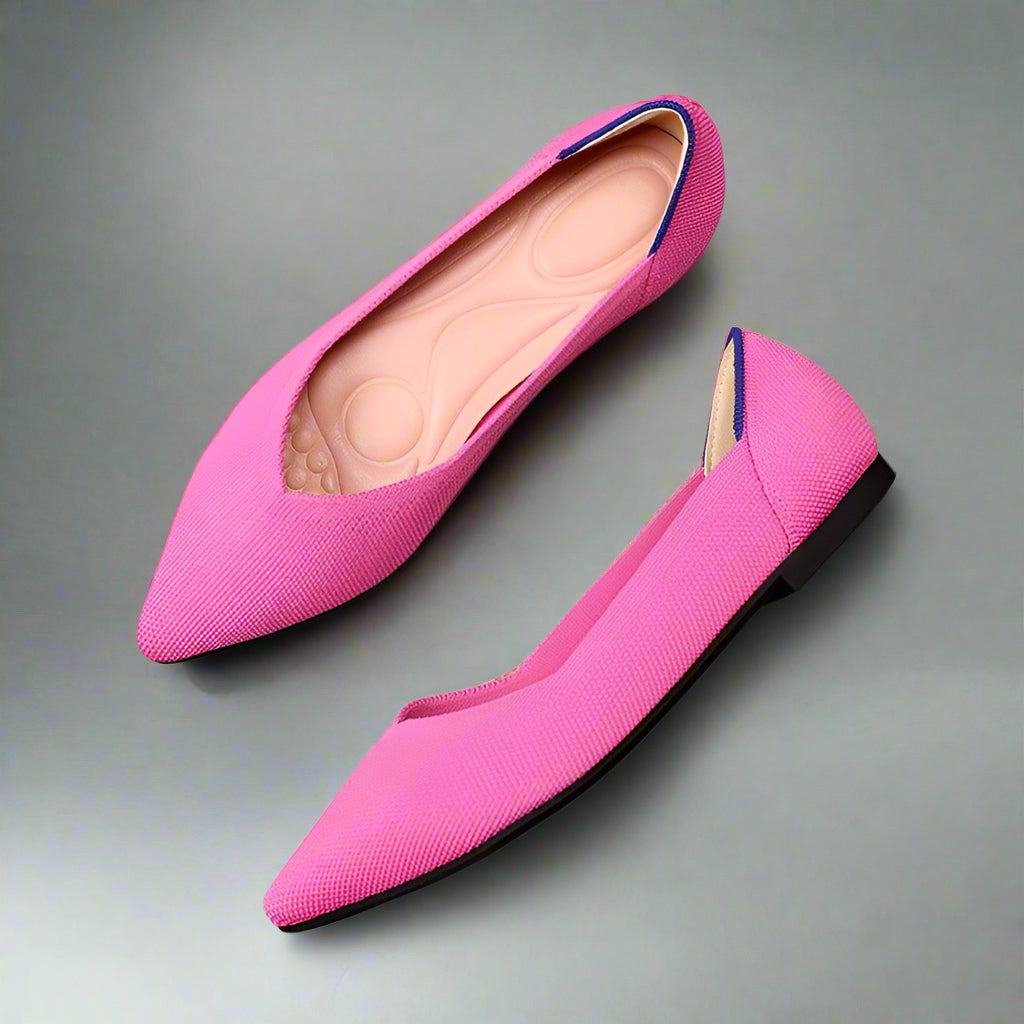 Pointed Wide Toe Box Ballet Flats for Bunions - Blissful Shoes