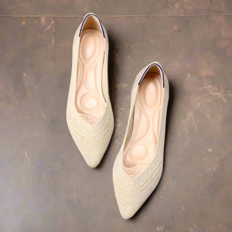 Pointed Wide Toe Box Ballet Flats for Bunions - Blissful Shoes