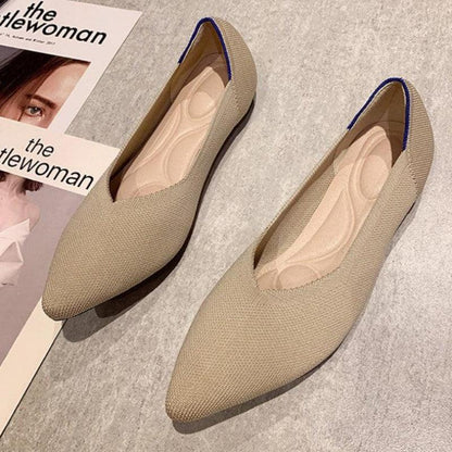 Pointed Wide Toe Box Ballet Flats for Bunions - Blissful Shoes