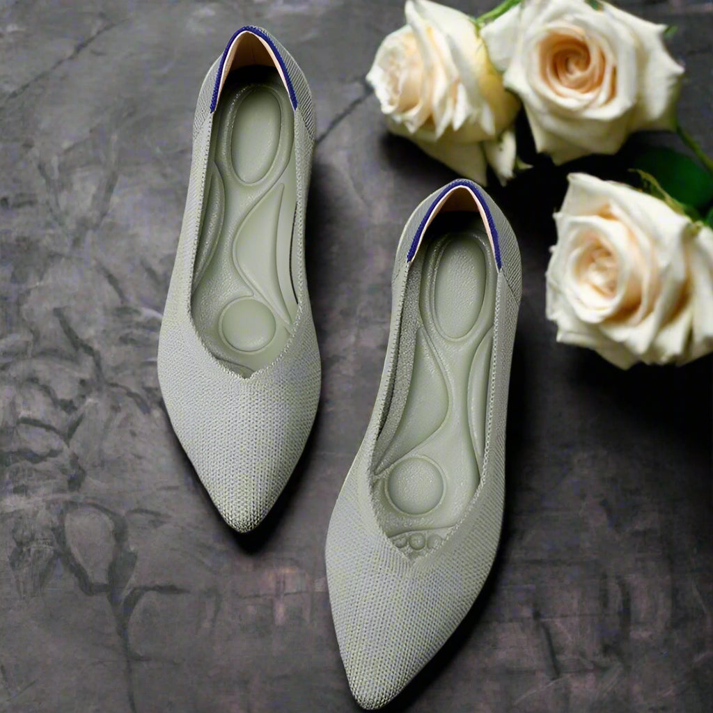 Pointed Wide Toe Box Ballet Flats for Bunions - Blissful Shoes