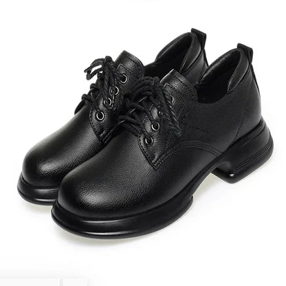 Women's Wide Toe Box Leather Oxford Shoes