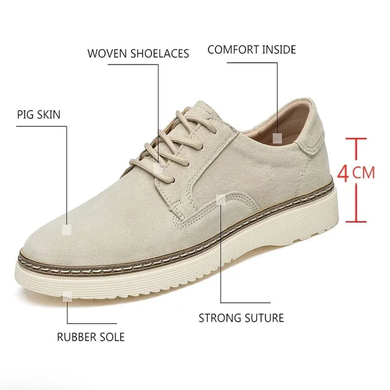 Men's Premium Suede Casual Loafers with Lift