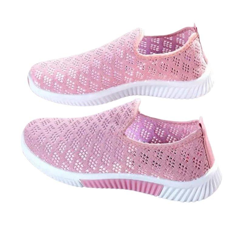 Slide Hollow Out Round Toe Casual Women Sneakers for Bunions - Blissful Shoes