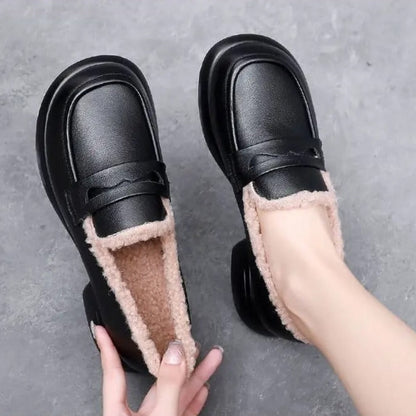 Soft-Fur Lined Loafers for Women