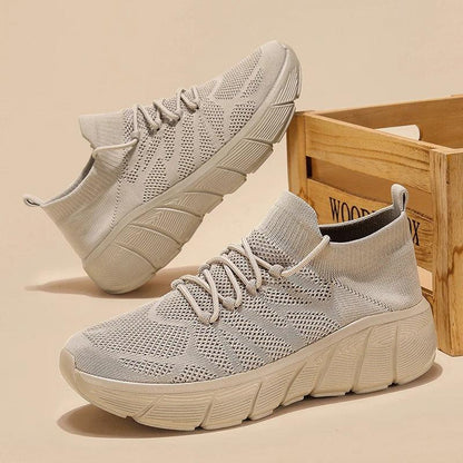 Unisex Wide Toe Box Mesh Platform Sneakers