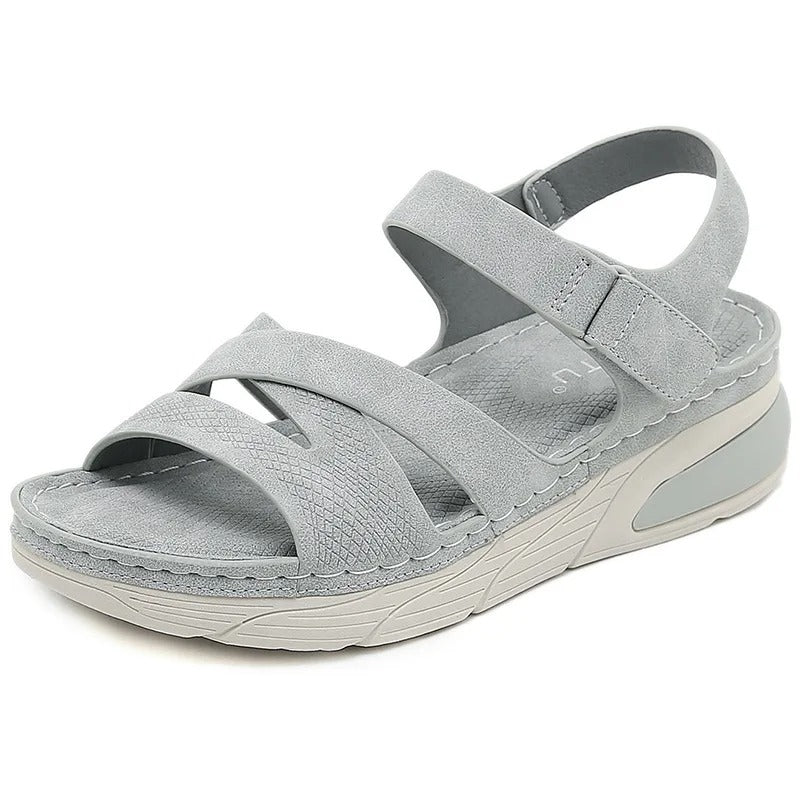 Women's Wedge Sandals with Velcro Strap