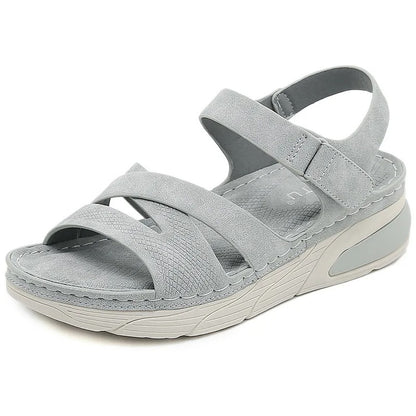 Women's Wedge Sandals with Velcro Strap