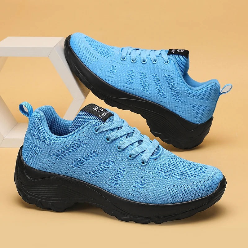 Breathable Mesh Sneakers with Thick Sole