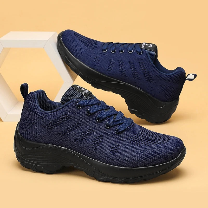 Breathable Mesh Sneakers with Thick Sole