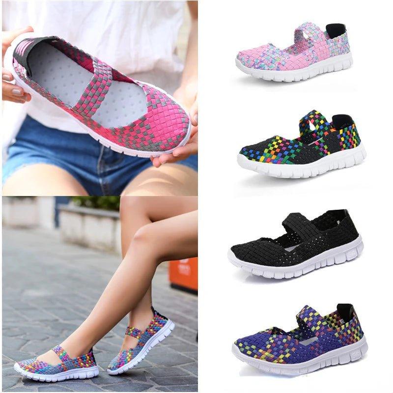 Woven Women&#39;s Plus Size Shoes for Bunions and Swollen Feet - Blissful Shoes