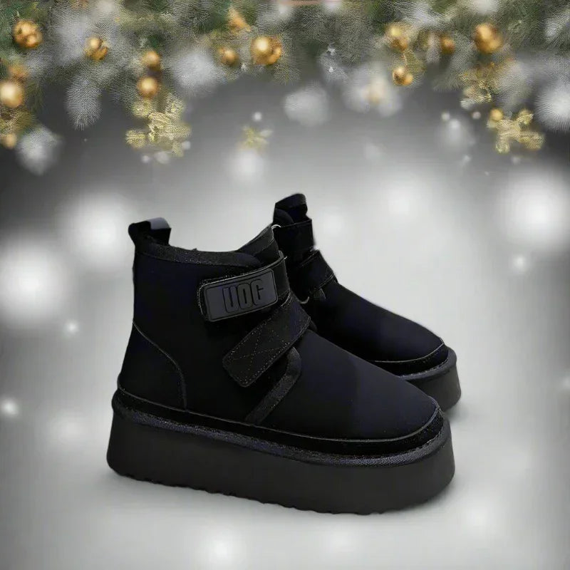 Women's Adjustable Winter Boots with Velcro Straps and Waterproof