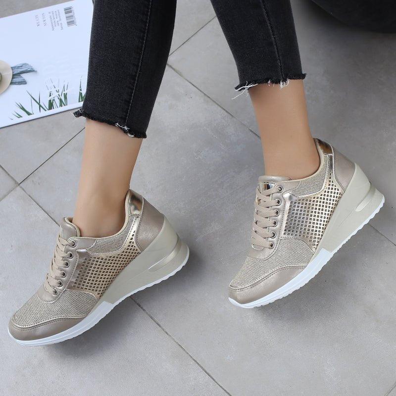 Fashionable Shoes for Bunions Platform Slip On Sneakers - ComfyFootgear