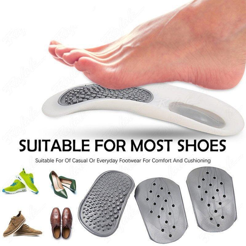 Hard Orthotics for Flat Feet Arch Support Orthopedic Cushions - Plantar Fasciitis Insoles - ComfyFootgear