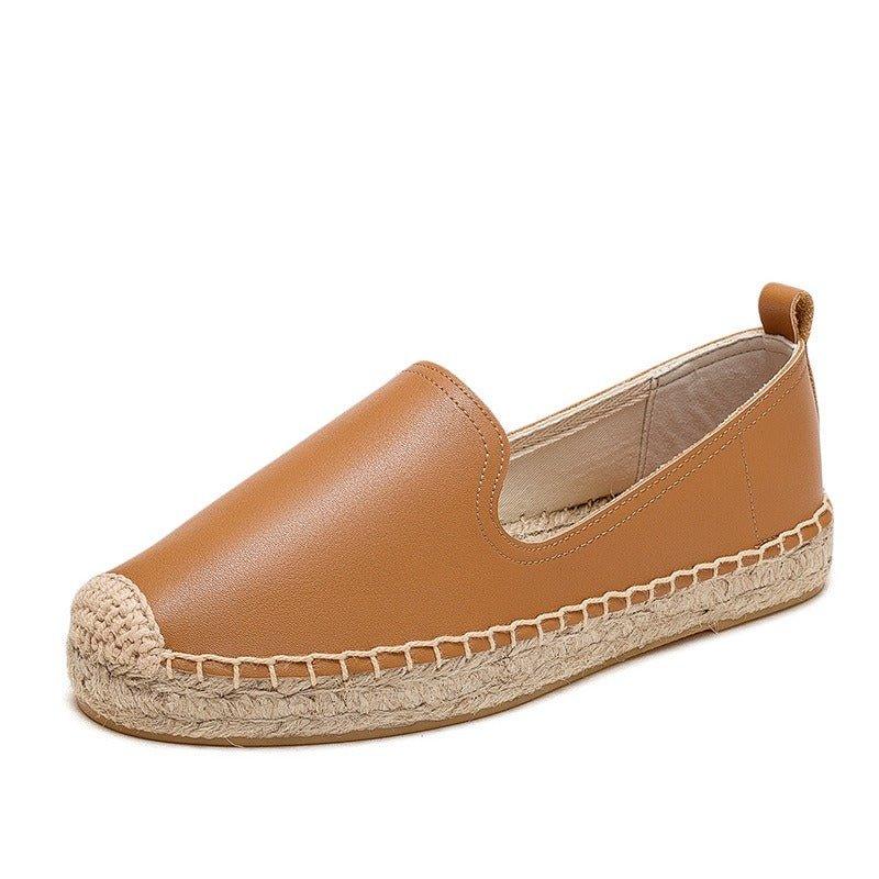 Slip On Woven Leather Loafers for Women - ComfyFootgear