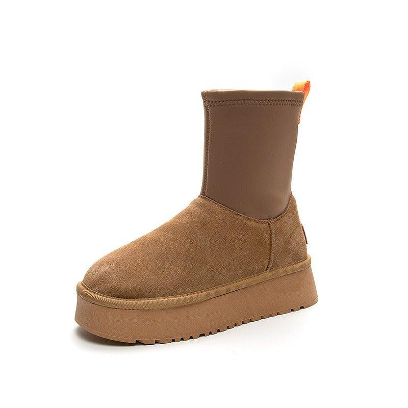 Versatile Winter Pencil Boots with Side Zipper - ComfyFootgear